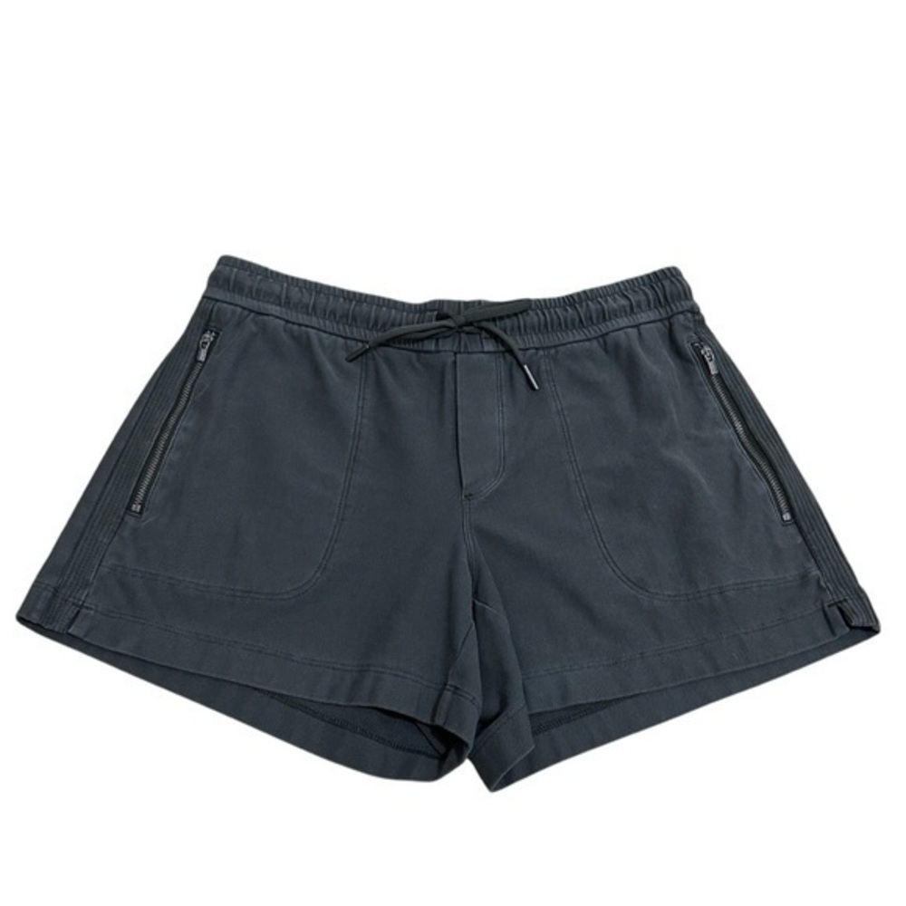 Athleta gray washed cotton stretch shorts
